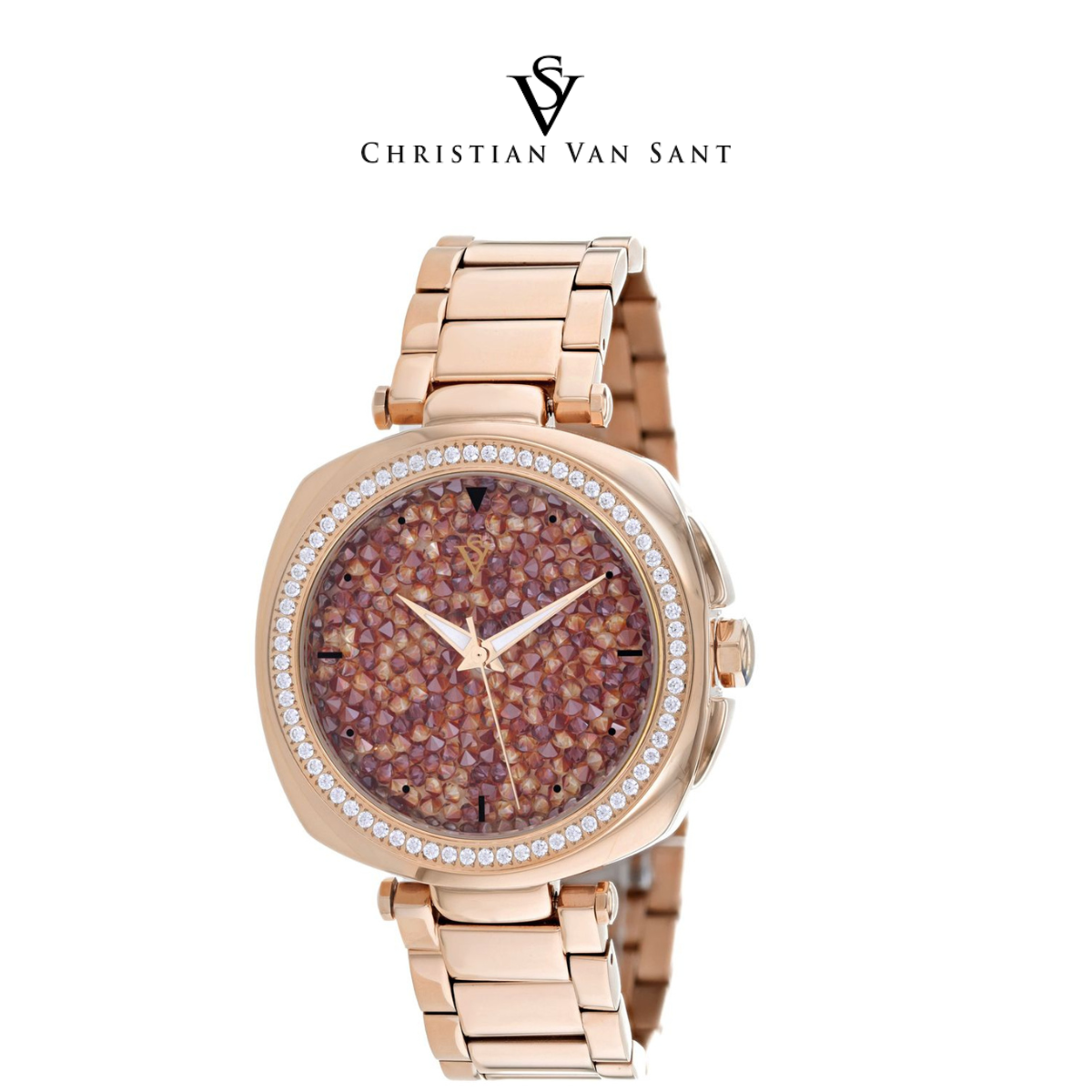 Christian Van Sant Women's Mirabella Orange Dial Watch product image