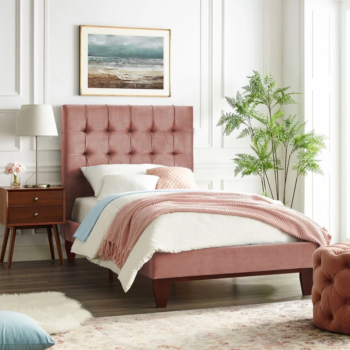 Bond Velvet Button Tufted Bedframe product image