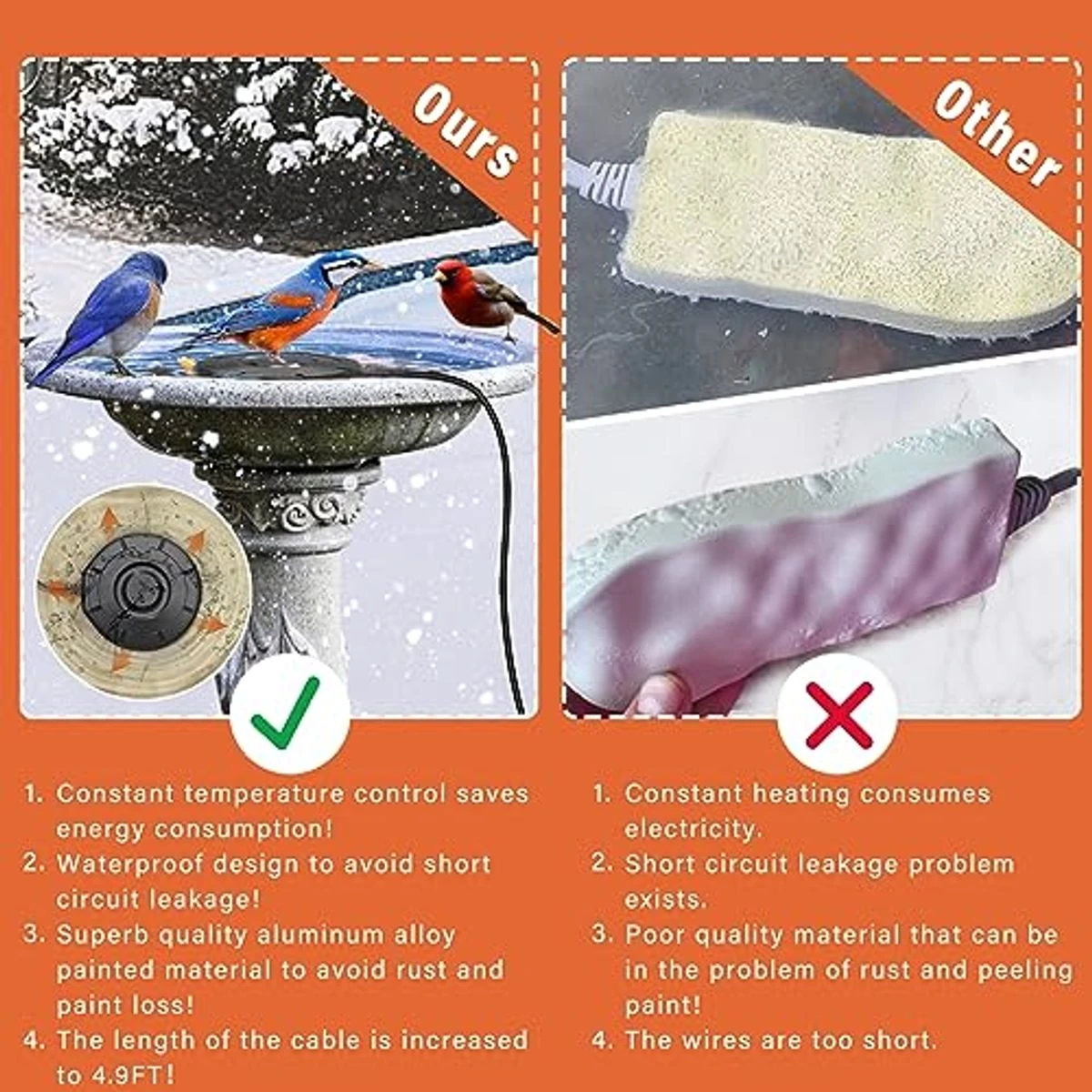 Cearktiy Bird Bath Heater  product image