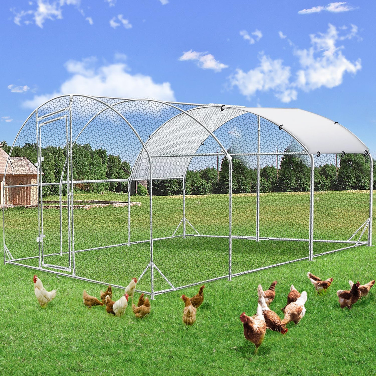 Round-Top Chicken Coop Run product image