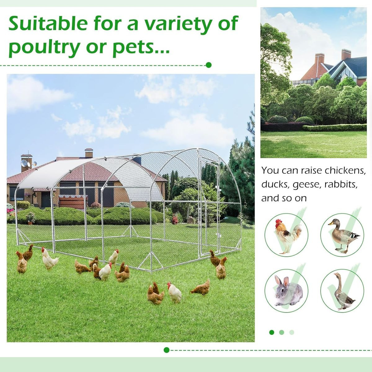 Round-Top Chicken Coop Run product image