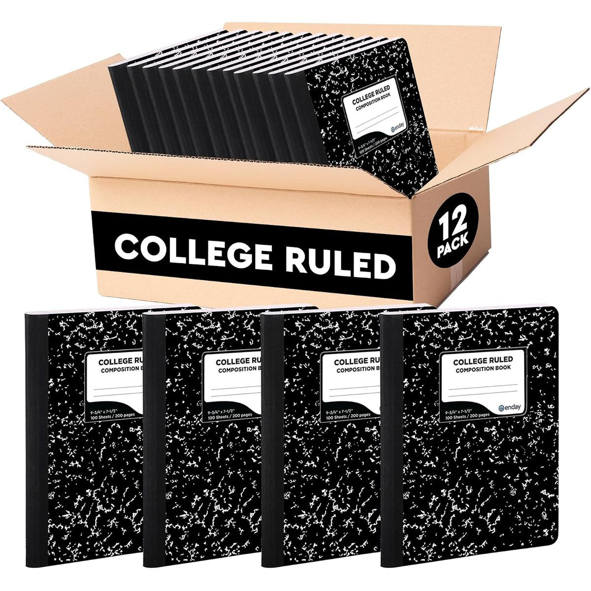 Enday Marble Composition Notebook (2-, 4-, or 12-Pack) product image