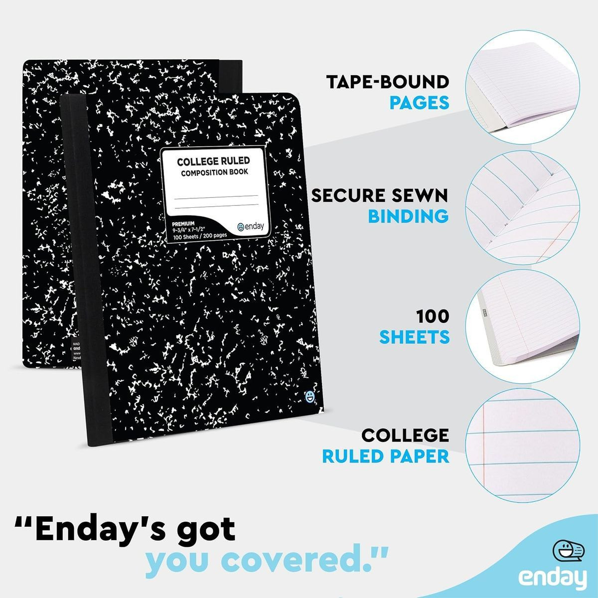 Enday Marble Composition Notebook (2-, 4-, or 12-Pack) product image