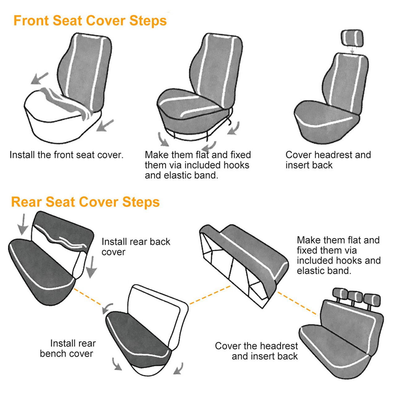 9-Piece Universal Car Seat Cover Set product image