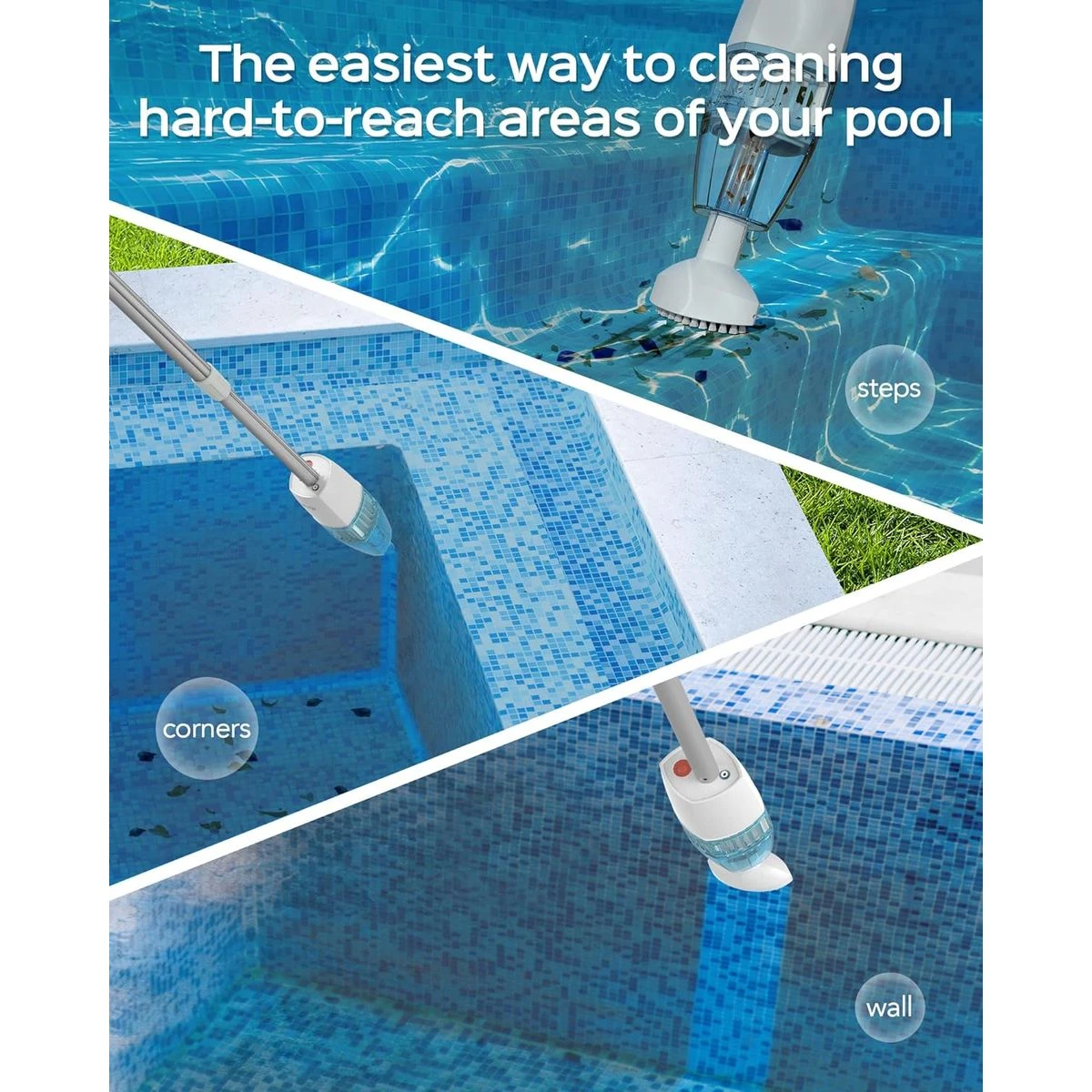 Handheld Pool Vacuum with Telescopic Pole product image