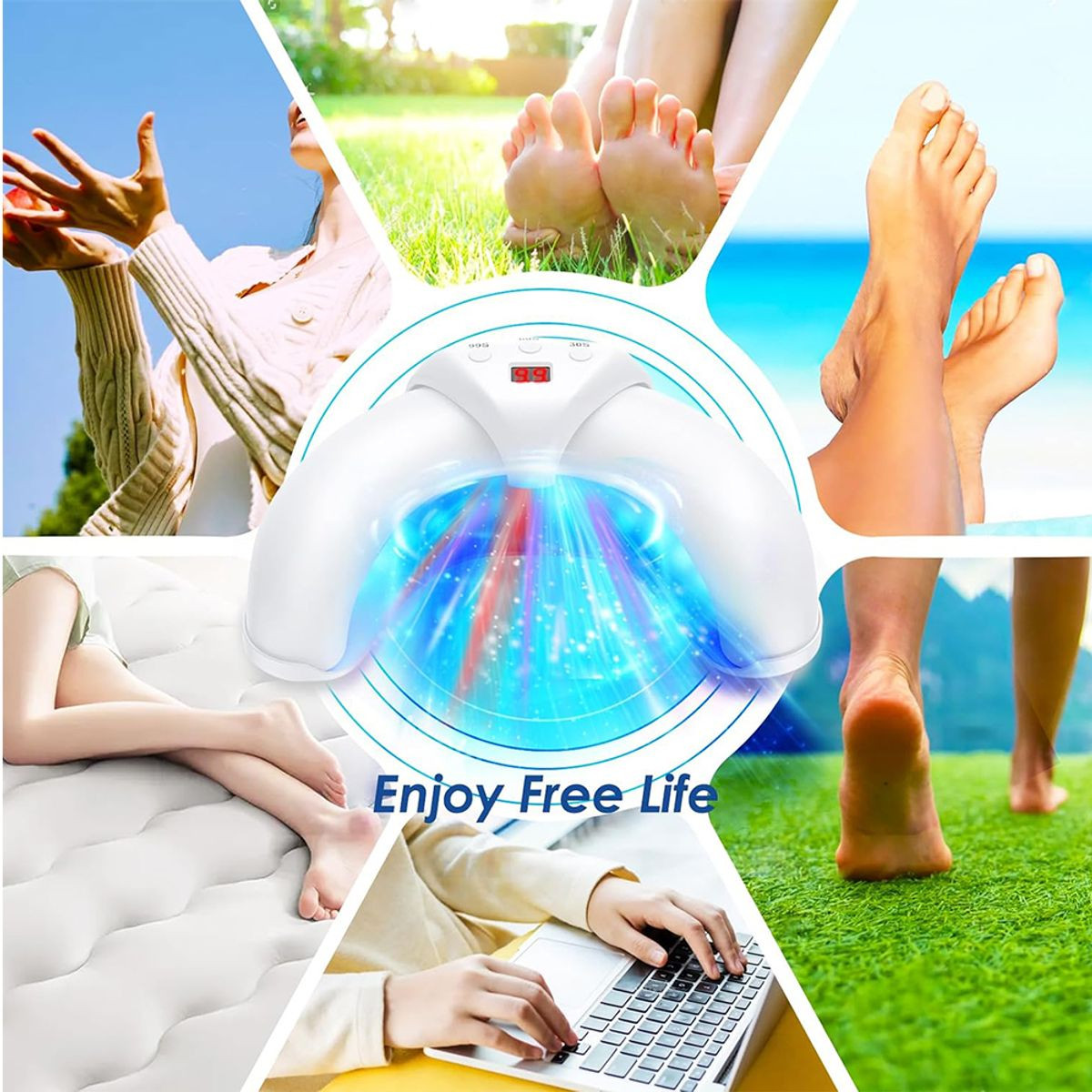 Foldable Dual-Light Nail UV Lamp product image