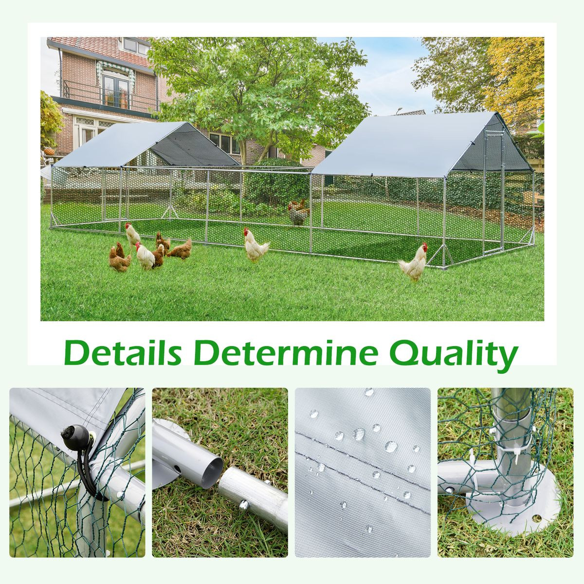  Chicken Coop Run Walk-in Metal Chicken Cage product image