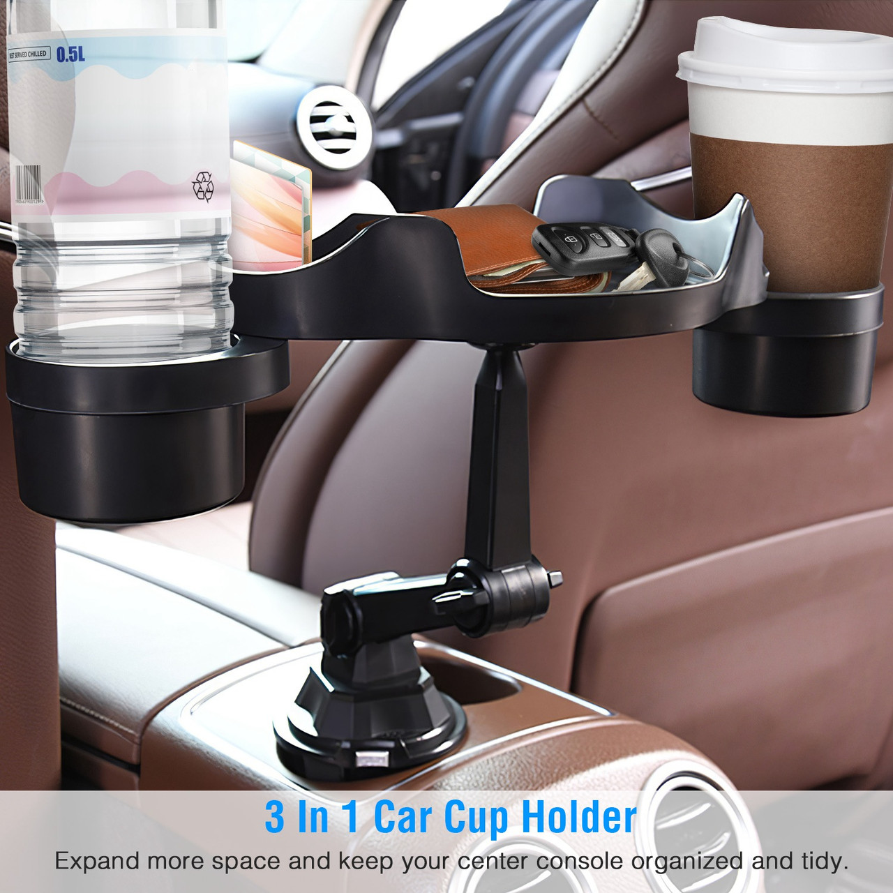 3-in-1 Car Cup Holder Expander product image