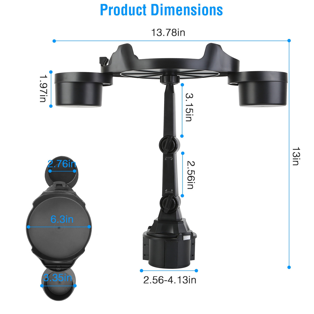 3-in-1 Car Cup Holder Expander product image