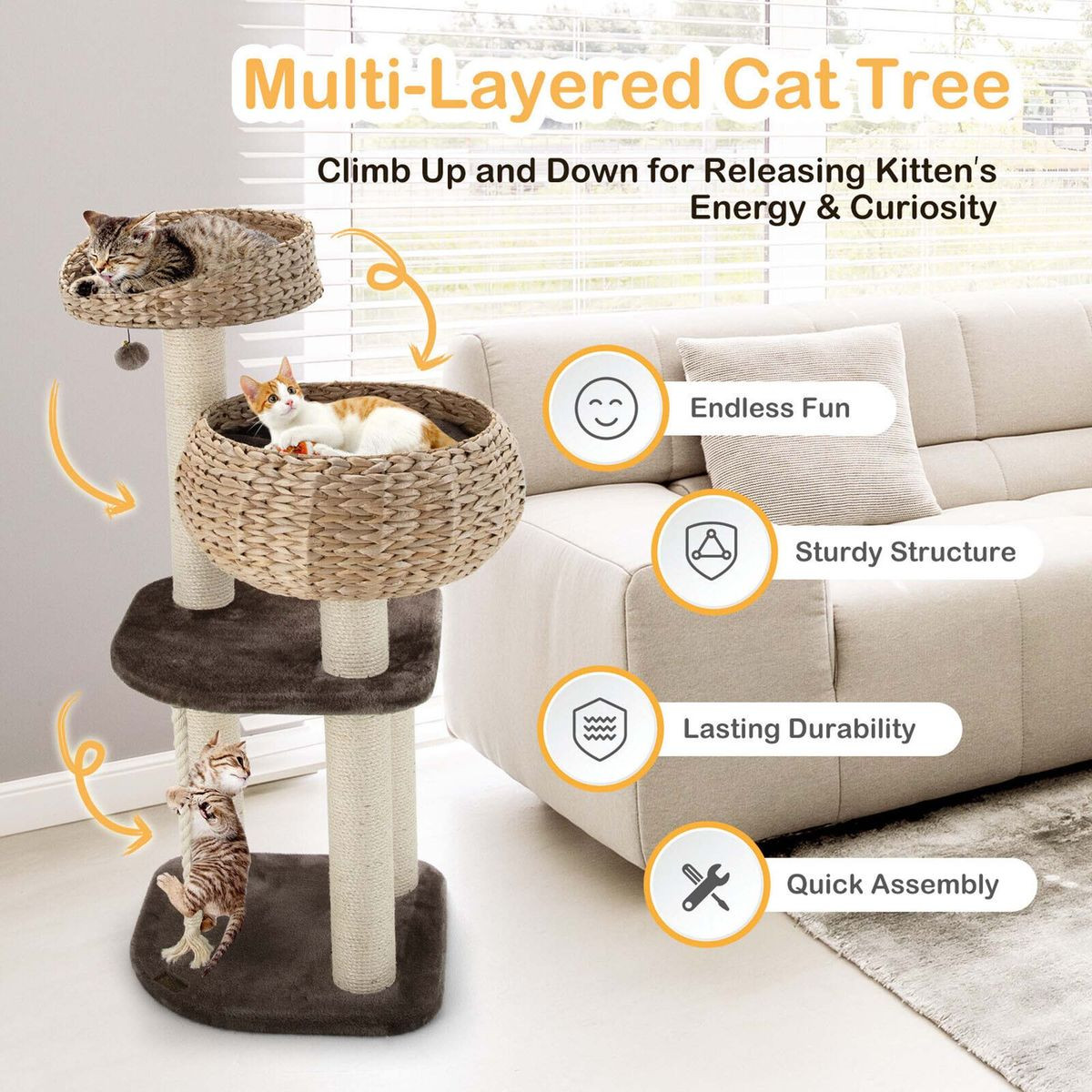 Hand-Made Cat Tree Tower  product image