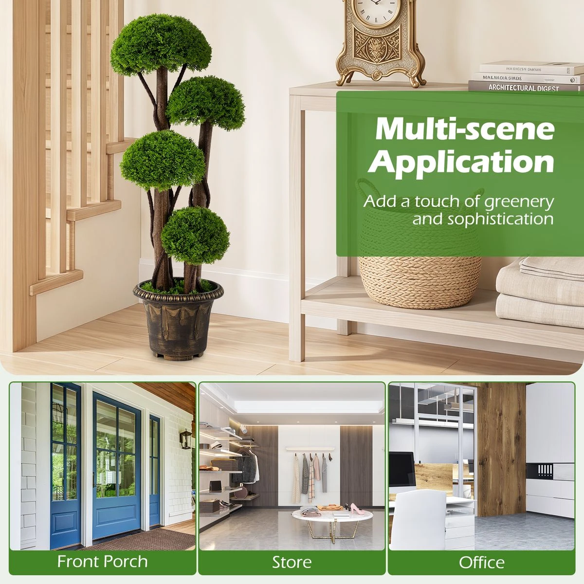 Artificial Cypress Topiary Tree (1- to 2-Pack) product image