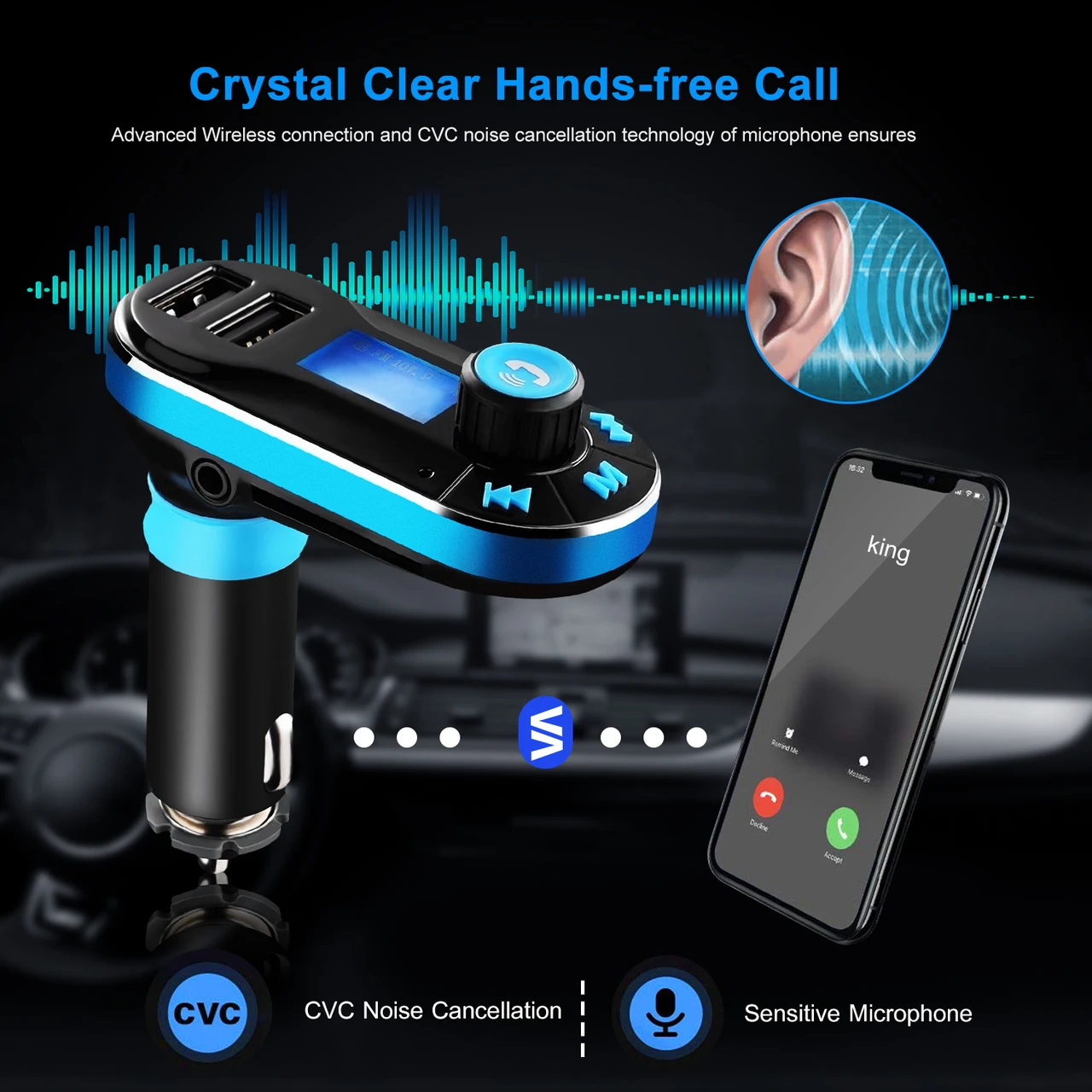 Wireless Car FM Transmitter product image