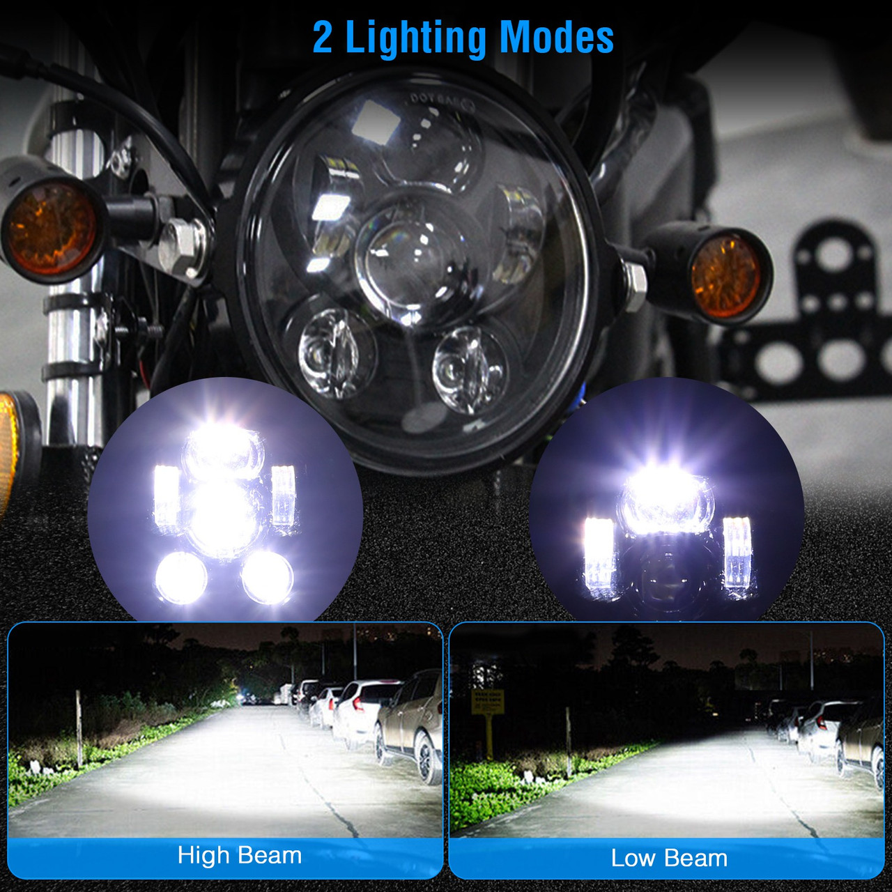 LED Projector Motorcycle Headlight product image