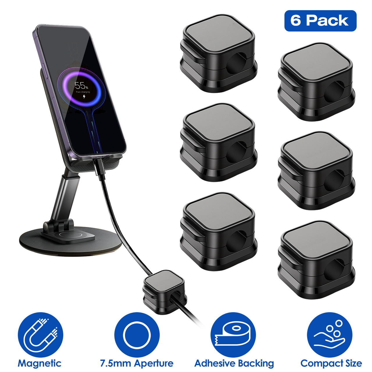 Magnetic Cable Clip (6-Pack) product image