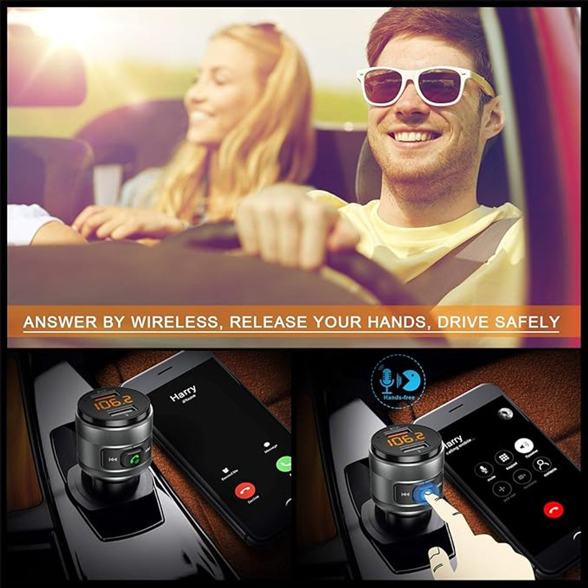 Bluetooth 5.3 FM Transmitter for Car 3.0 FM Radio Adapter C57 product image