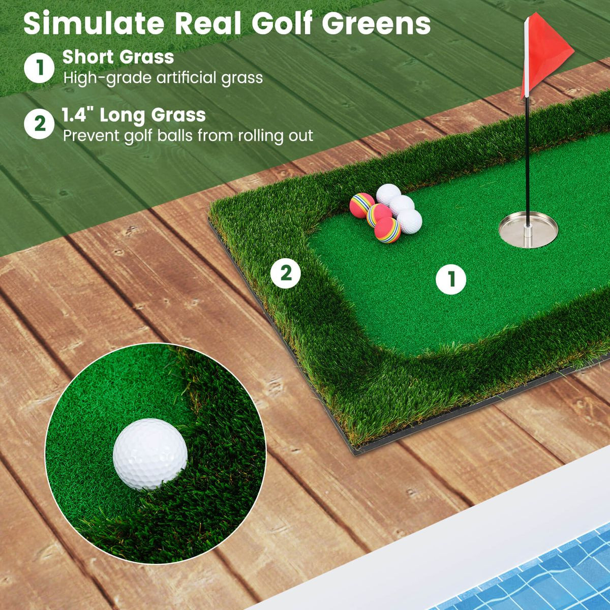 Rectangular Floating Golf Green Set product image