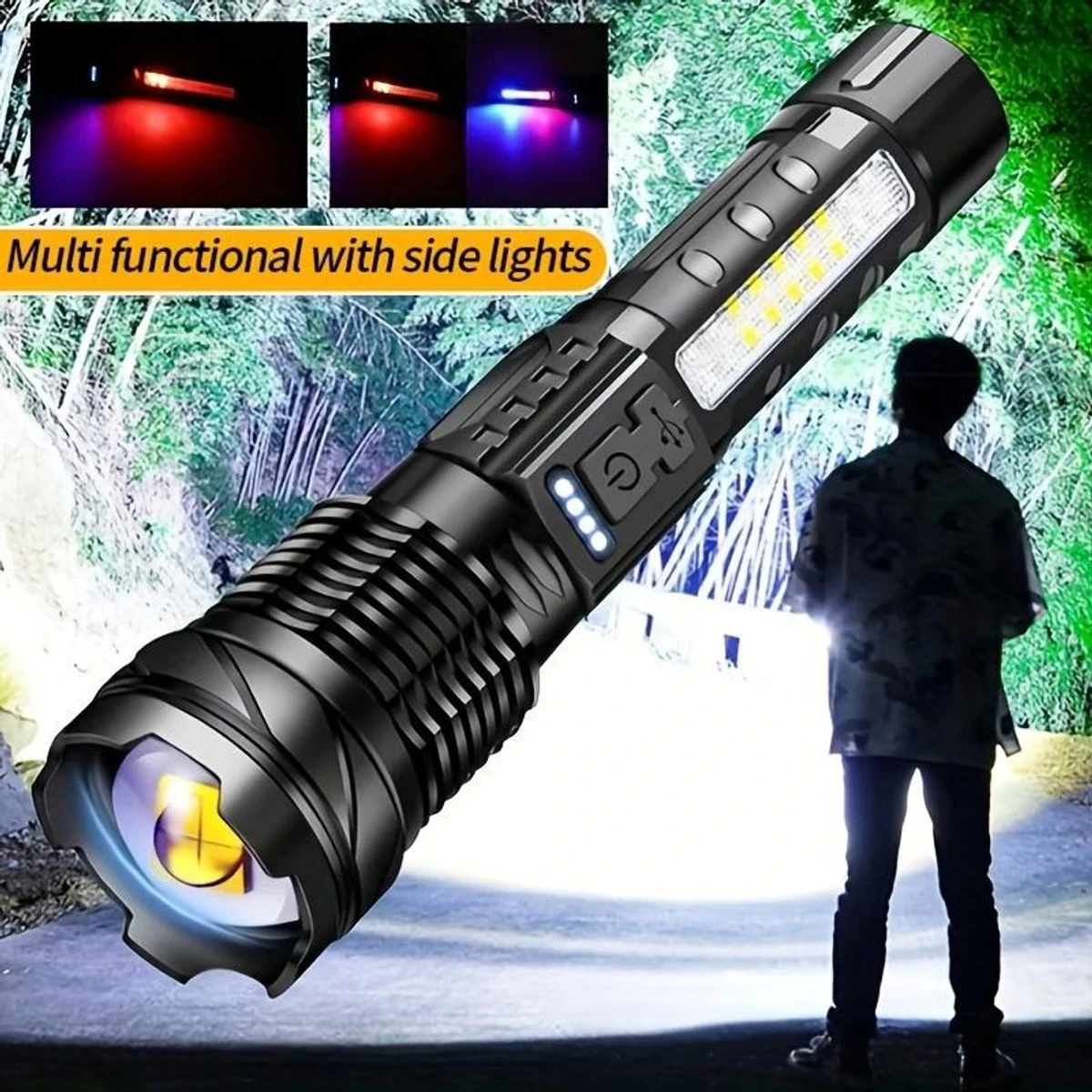 AXL Senter LED Tactical Flashlight with 7 Modes (2-Pack) product image