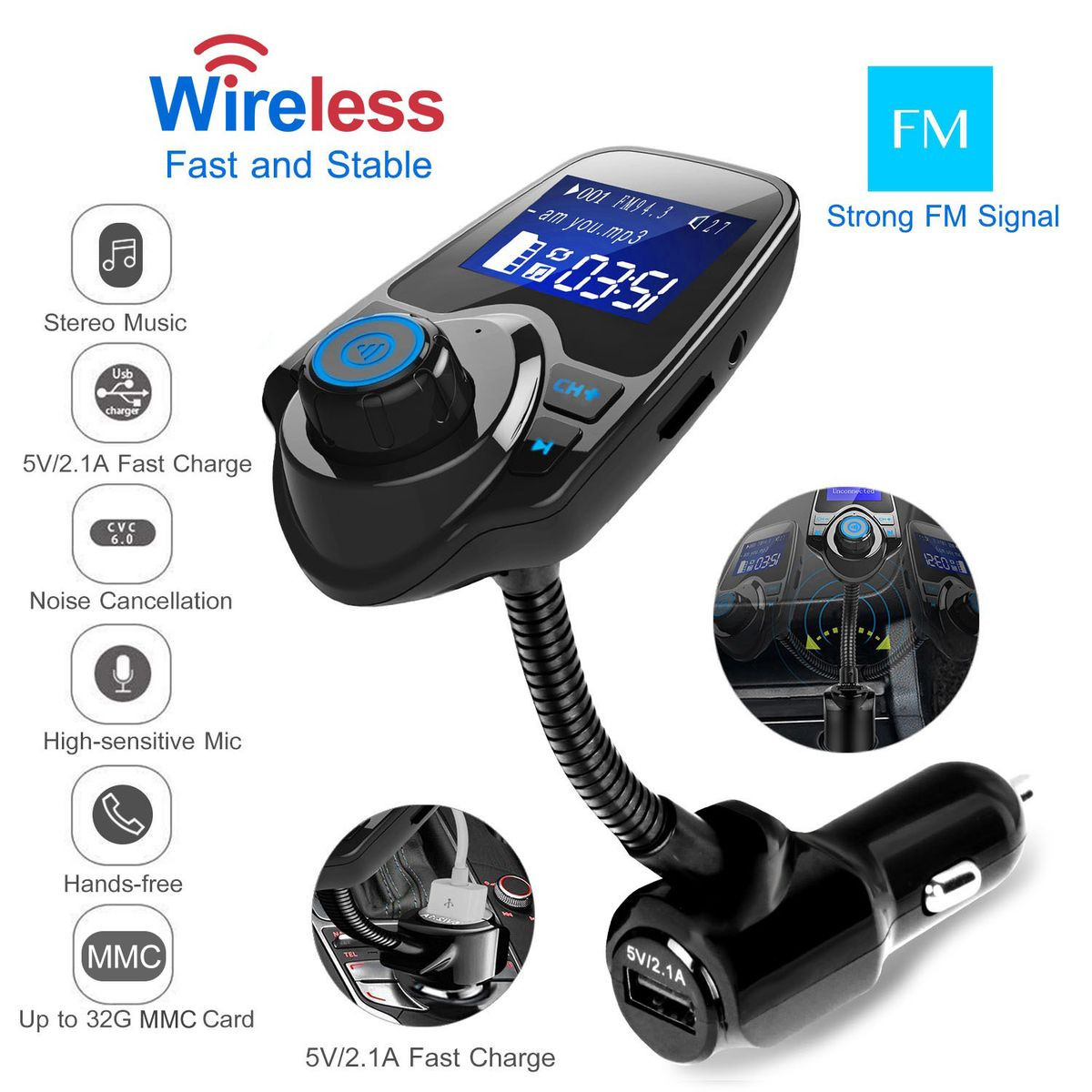 Wireless Car FM Transmitter product image