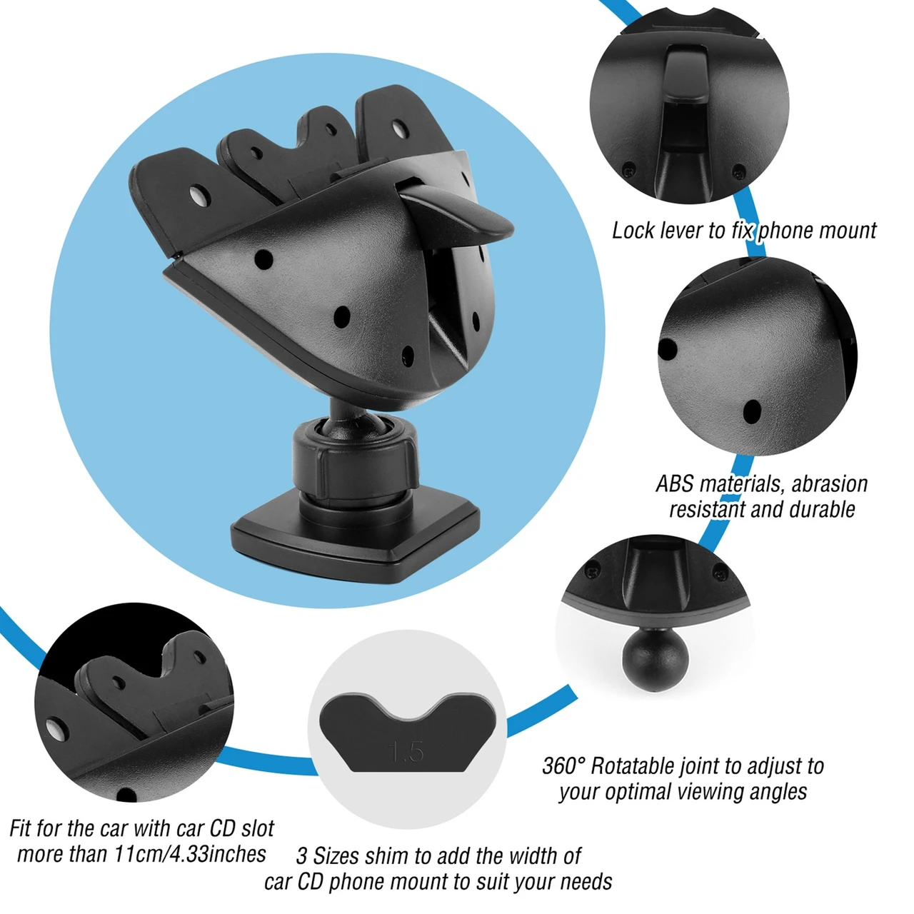 Magnetic Car CD Slot Phone Mount product image
