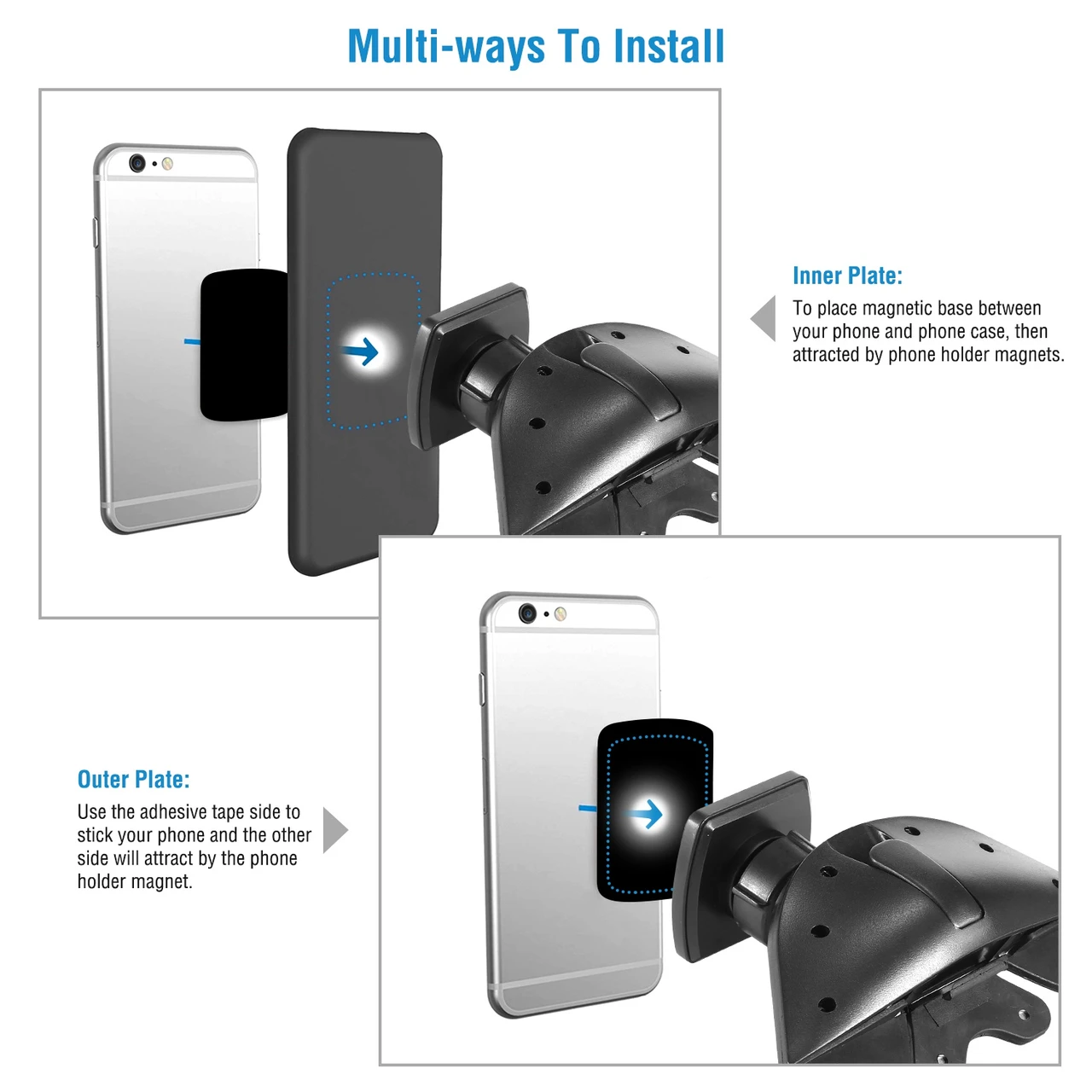 Magnetic Car CD Slot Phone Mount product image