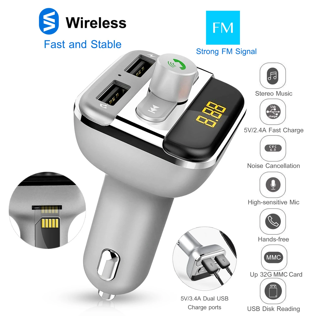 Wireless Car FM Transmitter product image