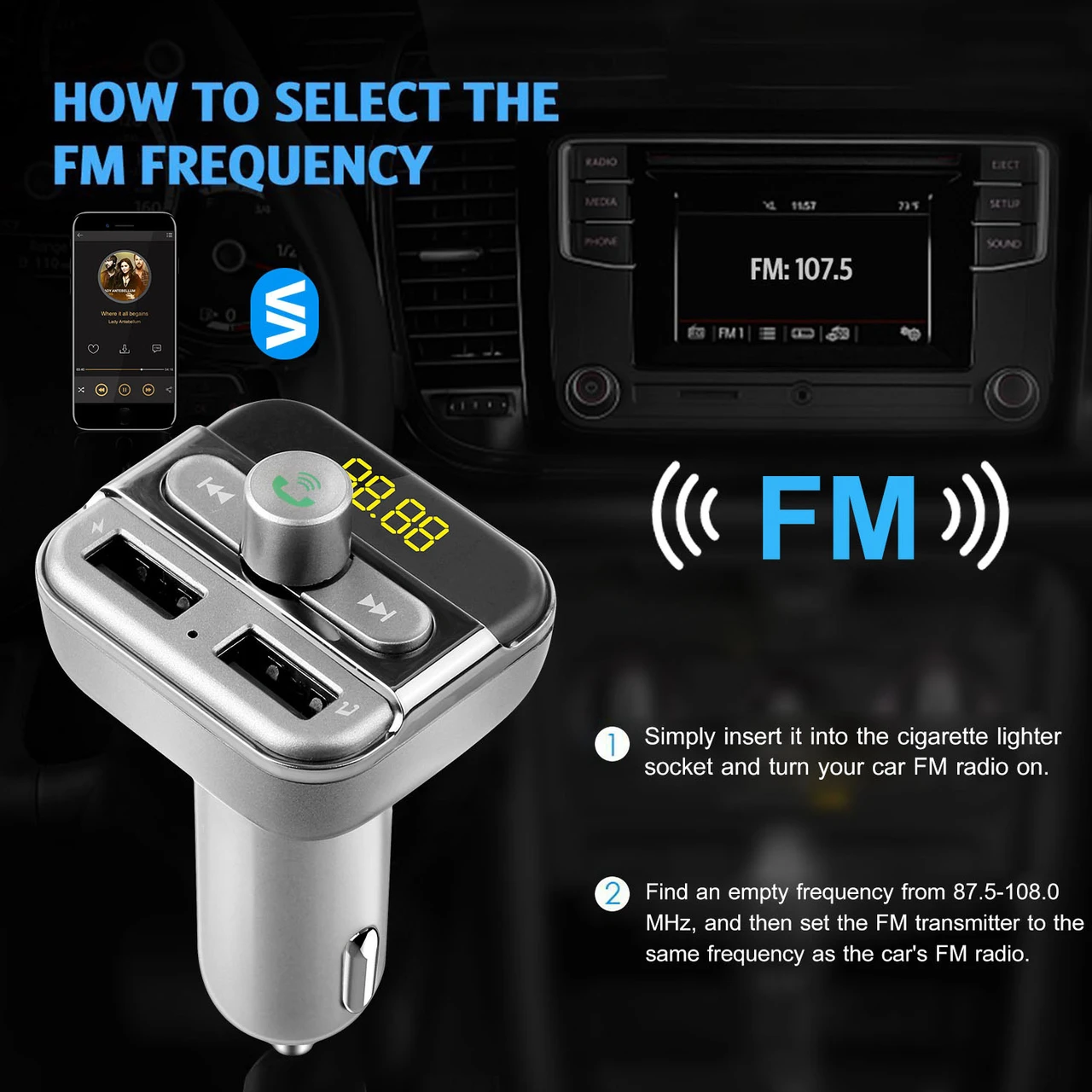 Wireless Car FM Transmitter product image
