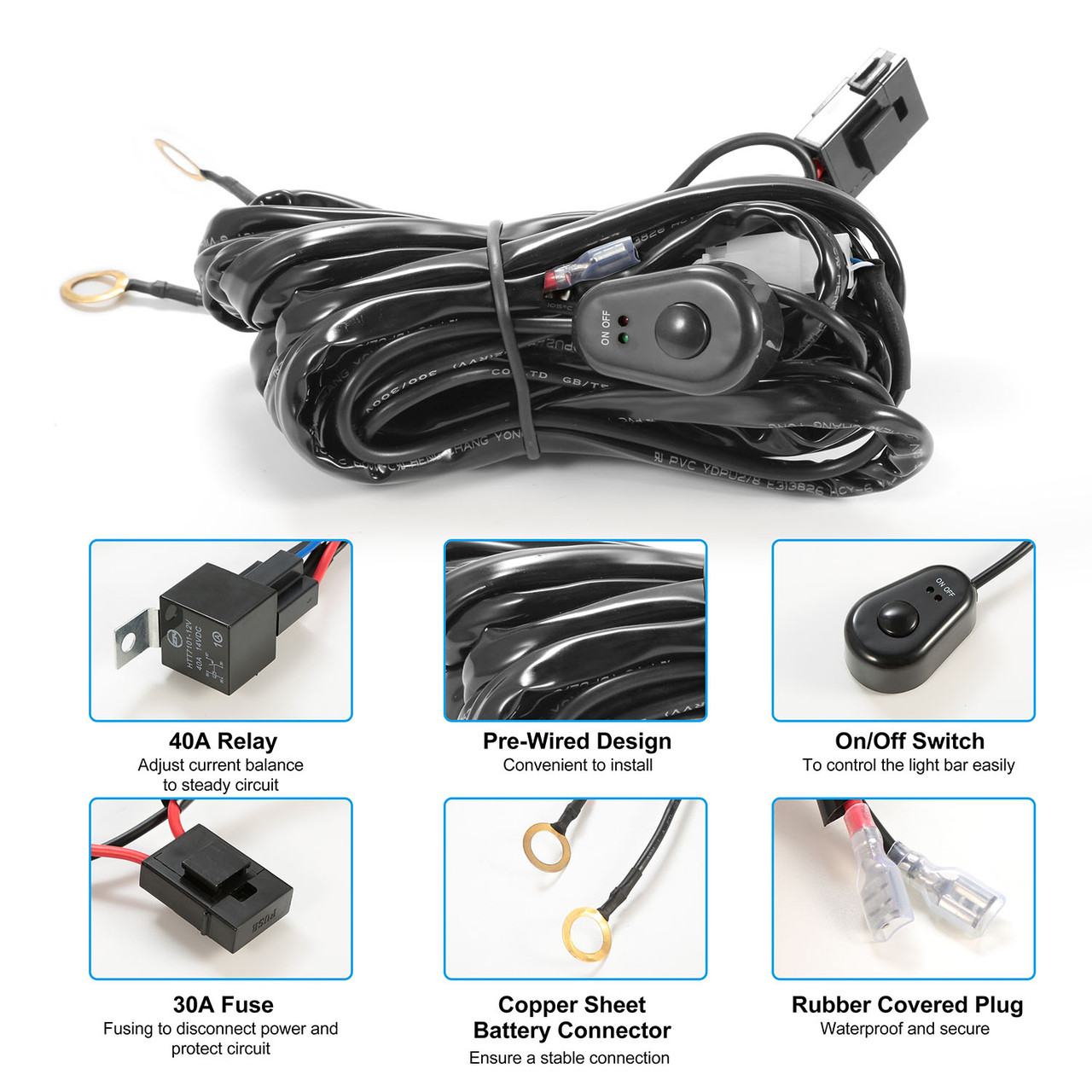 LED Light Bar Wiring Harness Kit product image