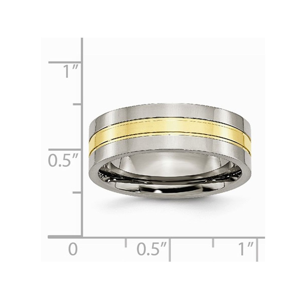 7mm Men's Chisel Comfort-Fit Titanium Wedding Band Ring  product image