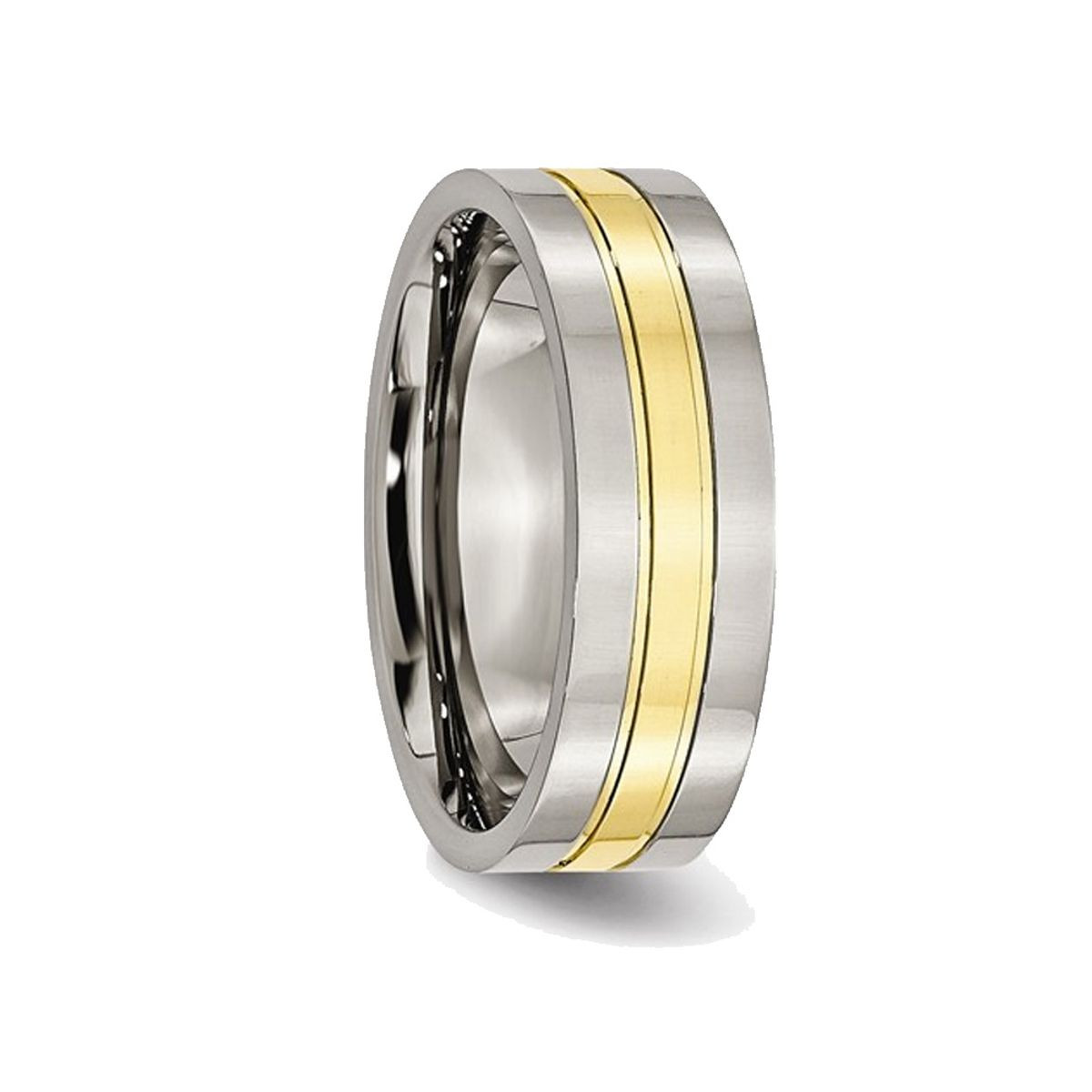 7mm Men's Chisel Comfort-Fit Titanium Wedding Band Ring  product image