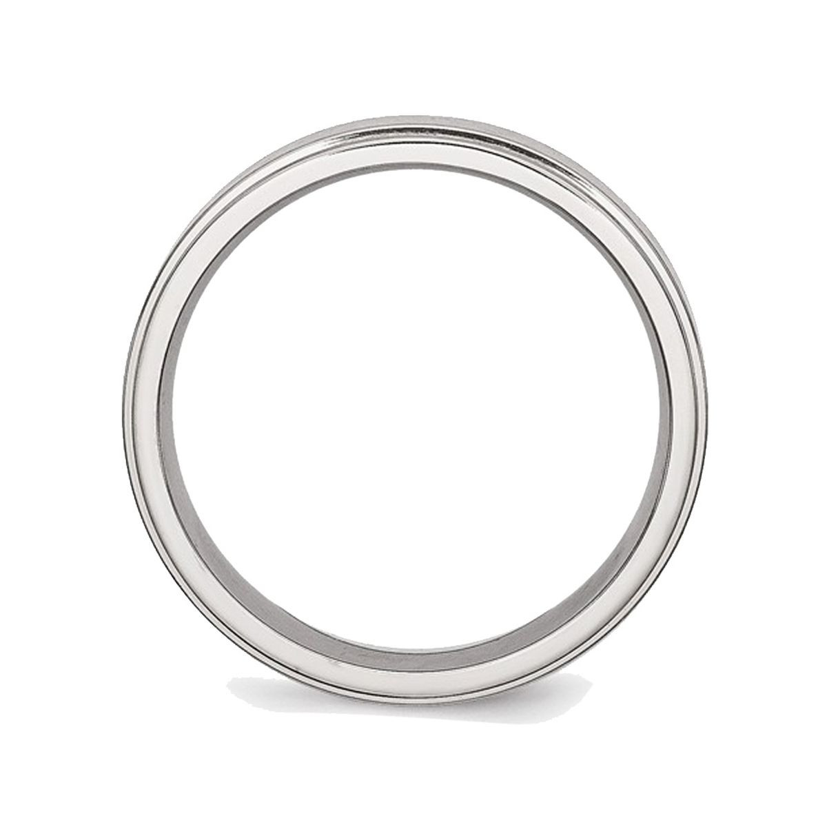 6mm Men's Chisel Satin Stainless Steel Comfort Fit Wedding Band Ring  product image