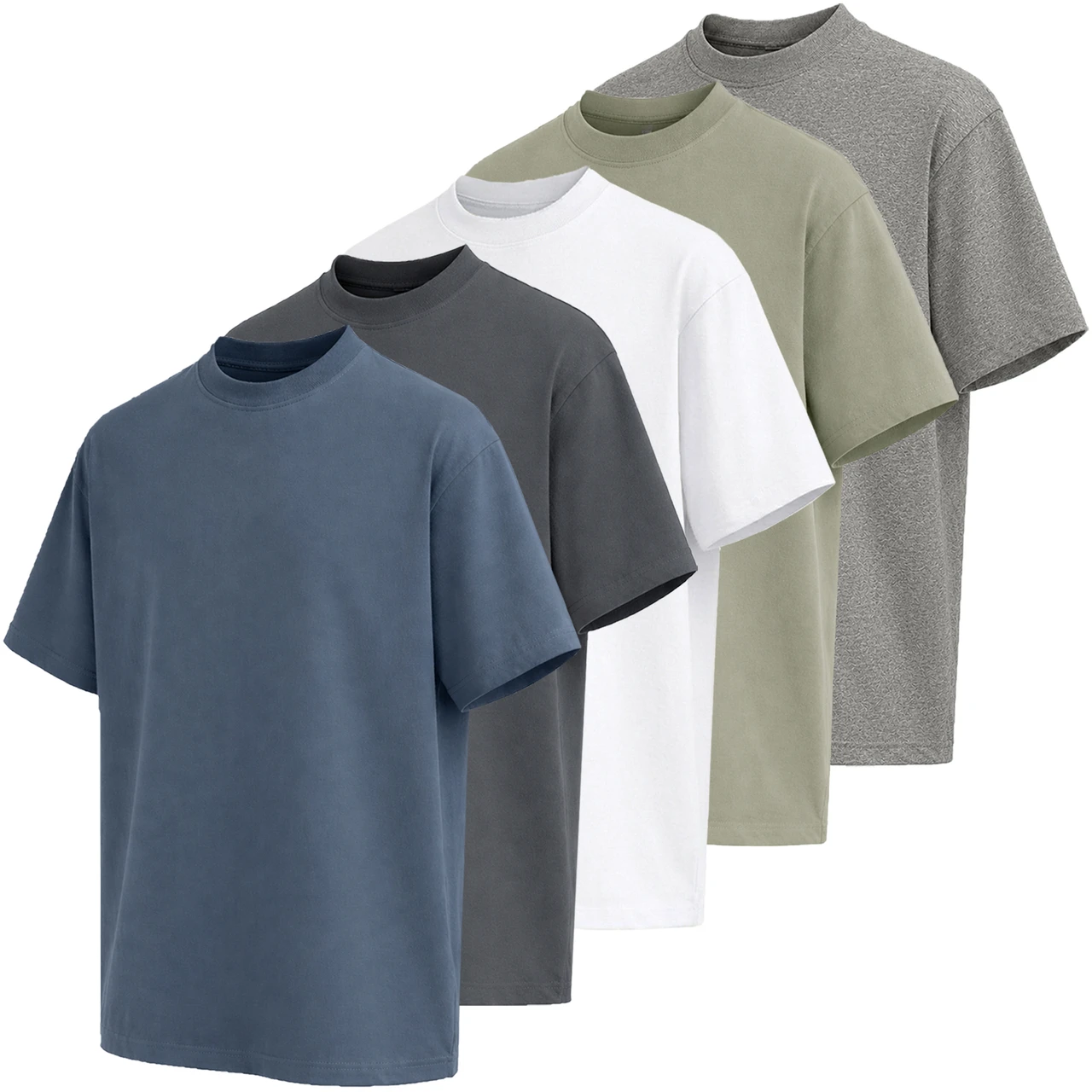 Men's Oversized Crew Neck T-Shirt (5-Pack ) product image