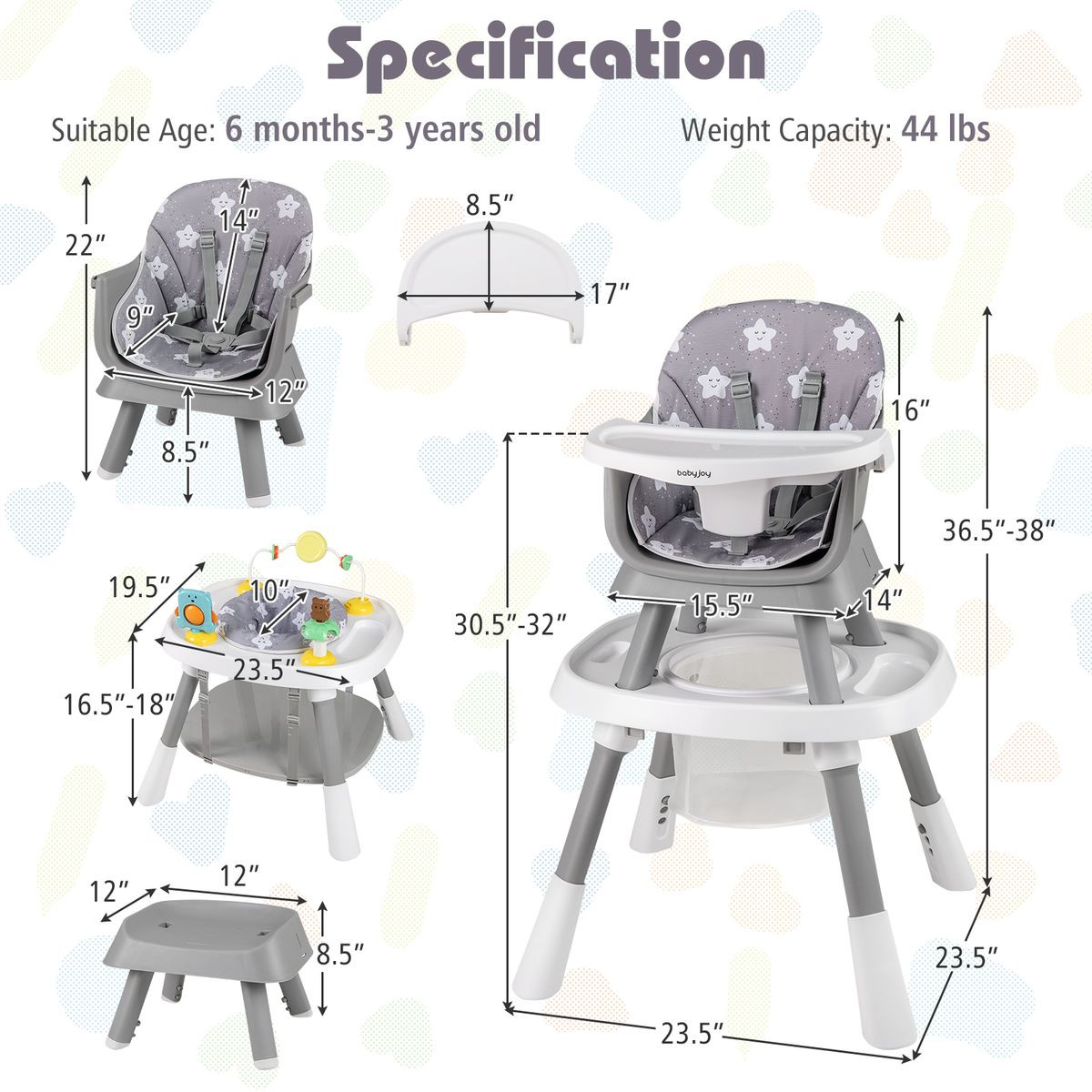 Babyjoy Convertible Baby High Chair product image