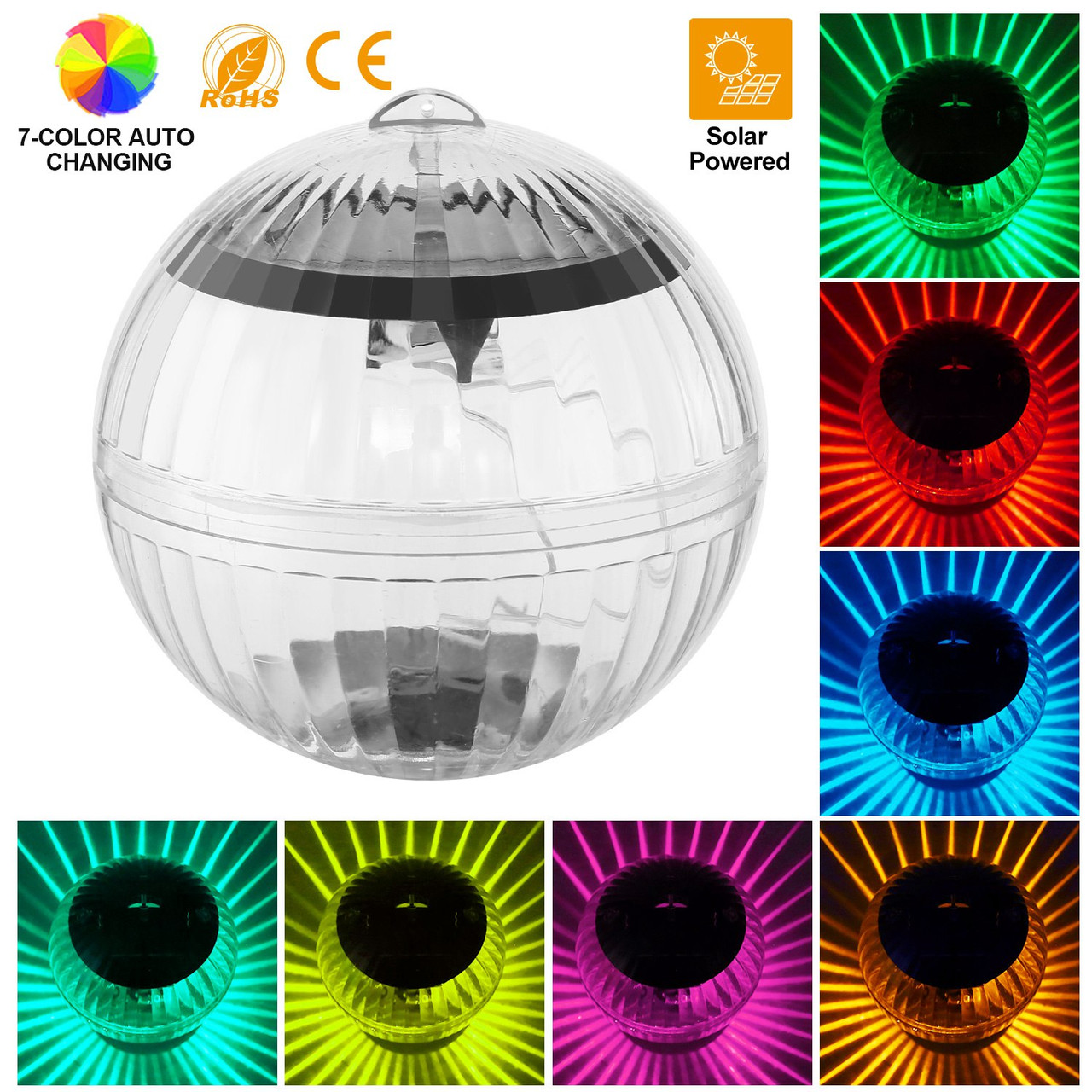 7-Color Solar Floating Ball Light product image