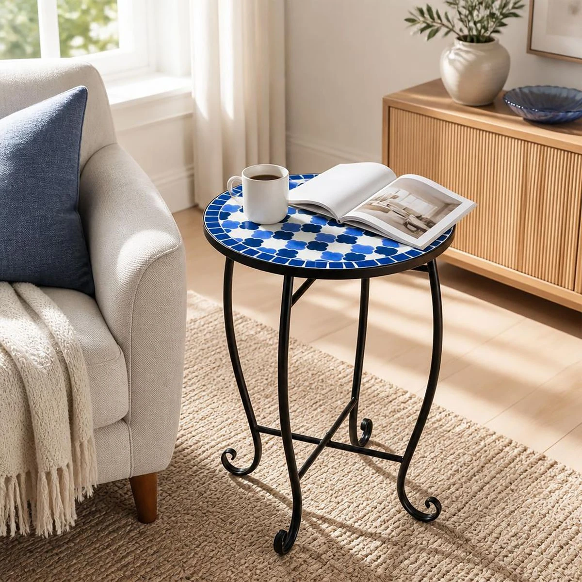 Metal Mosaic Patio Side Table  product image