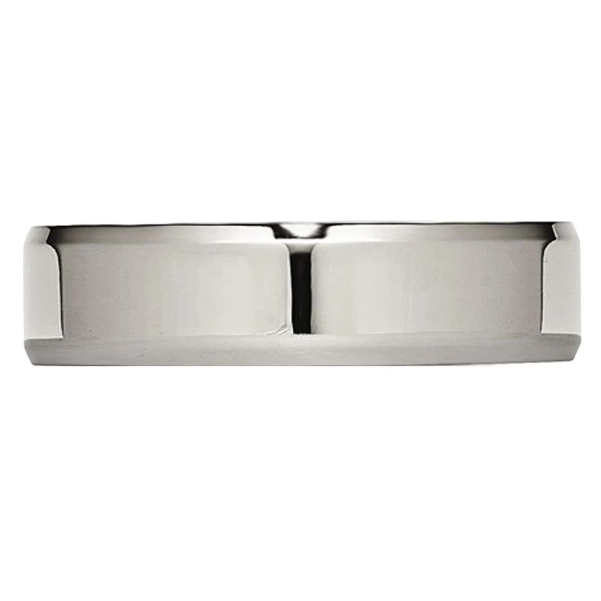 6mm Unisex Chisel Comfort Fit Titanium Wedding Band Ring  product image