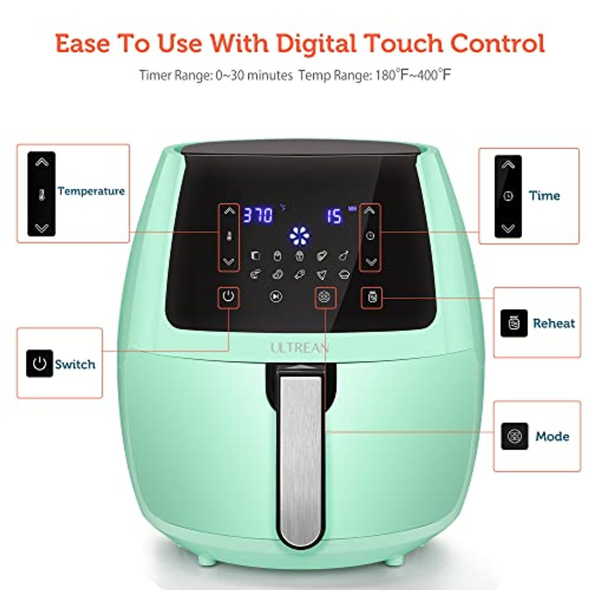 Ultrean 5.8 Quart Air Fryer product image