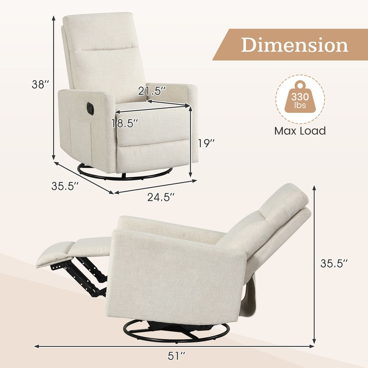 360° Swivel Rocking Chair  product image