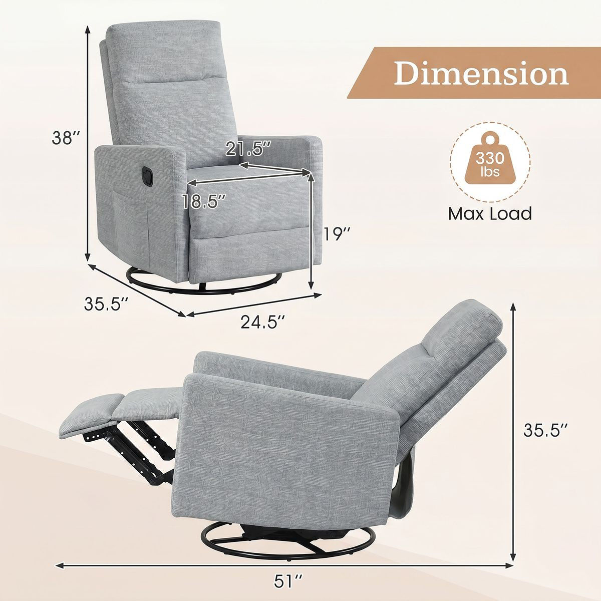 360° Swivel Rocking Chair  product image