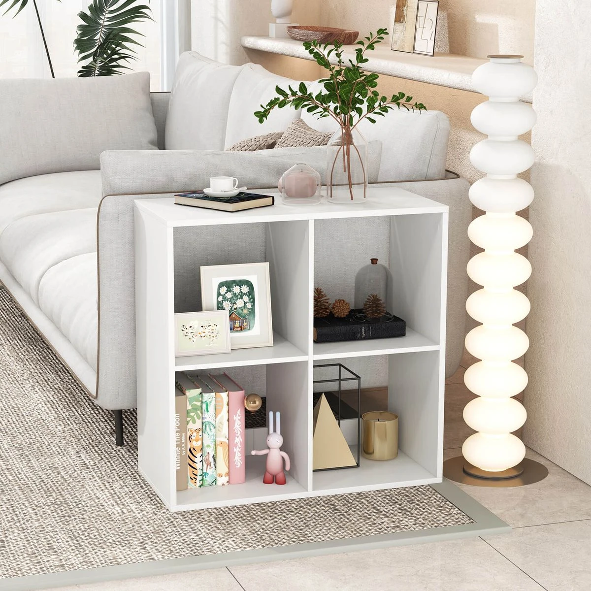 4-Cube Open Bookshelf with Anti-Tip Kits and Non-Slip Footpads product image