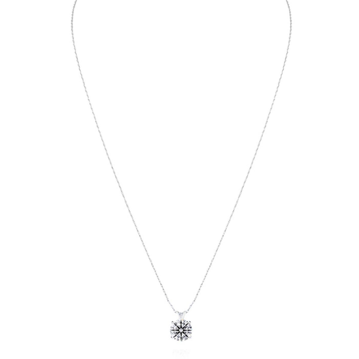 2 Carat Lab Created Diamond Solitaire Necklace In 14K Gold product image