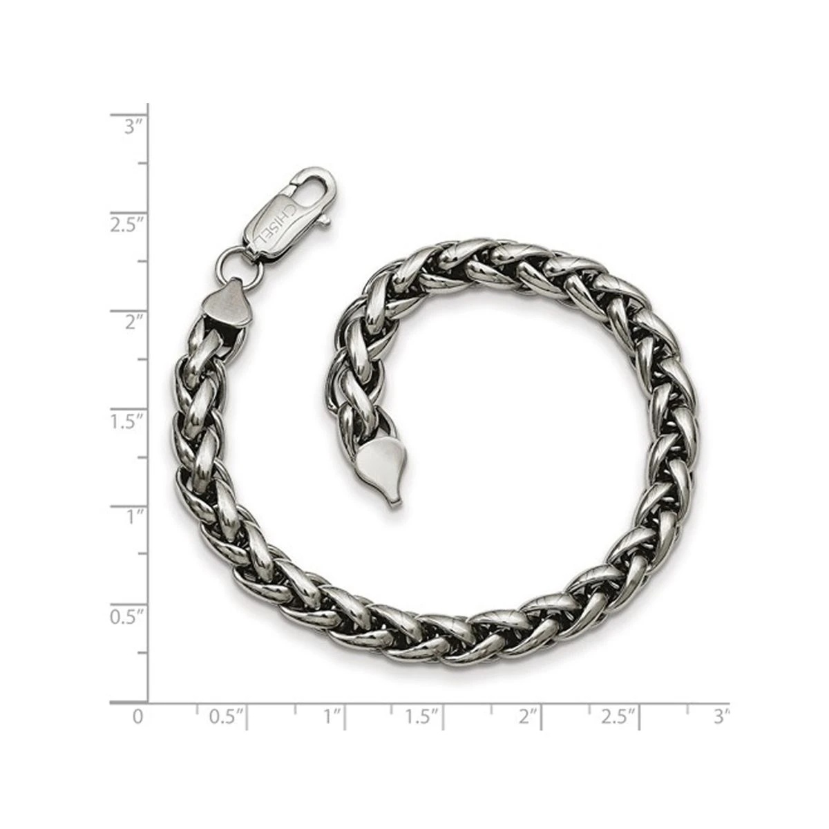 8.50" Men's Bracelet in Polished Stainless Steel product image