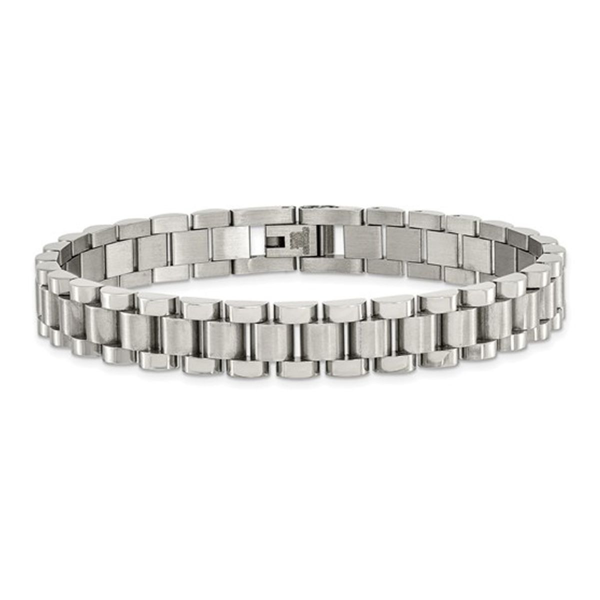 8.5" Stainless Steel Men's Brushed and Polished Bracelet product image