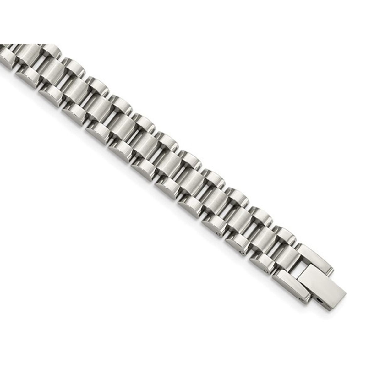 8.5" Stainless Steel Men's Brushed and Polished Bracelet product image