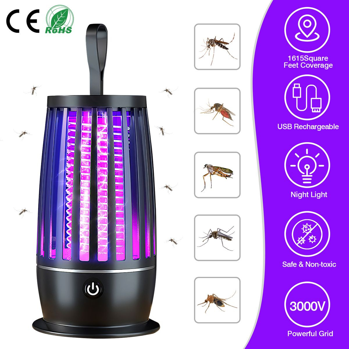 Rechargeable Bug Zapper Lamp product image