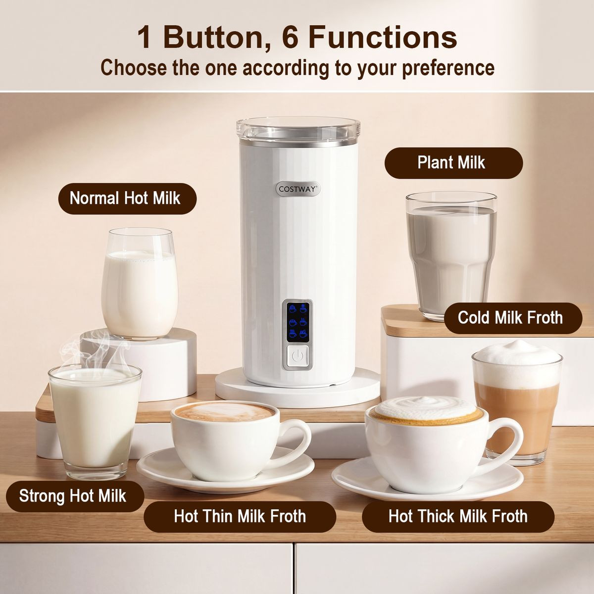 6-in-1 Electric Milk Steamer  product image