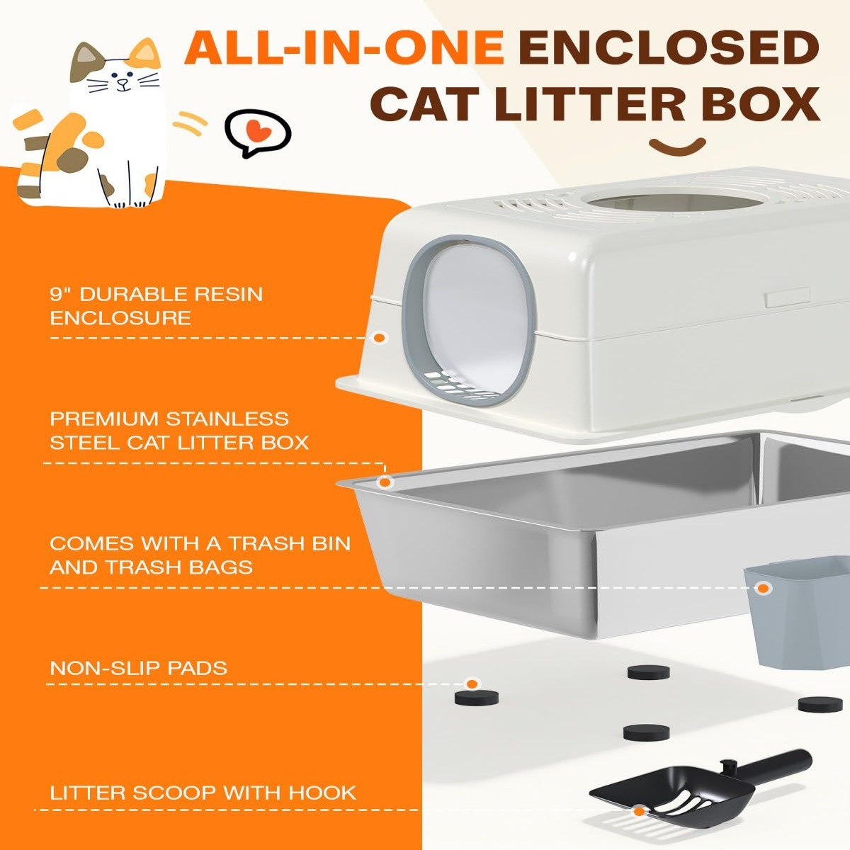 Stainless Steel Cat Litter Box product image