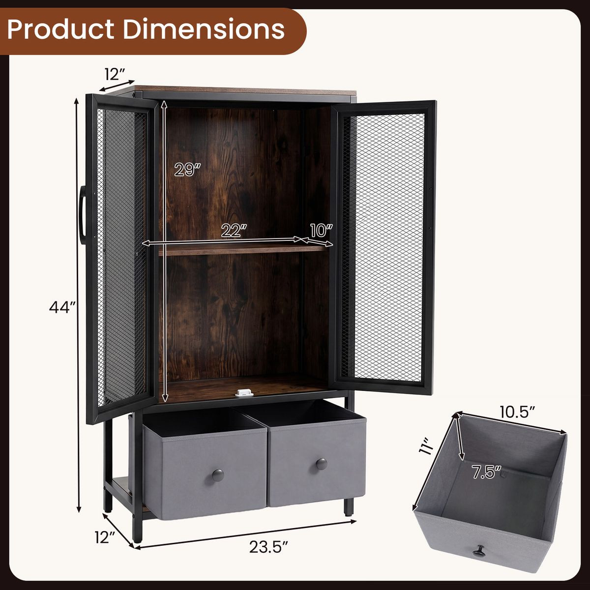Industrial Coffee Bar Cabinet product image