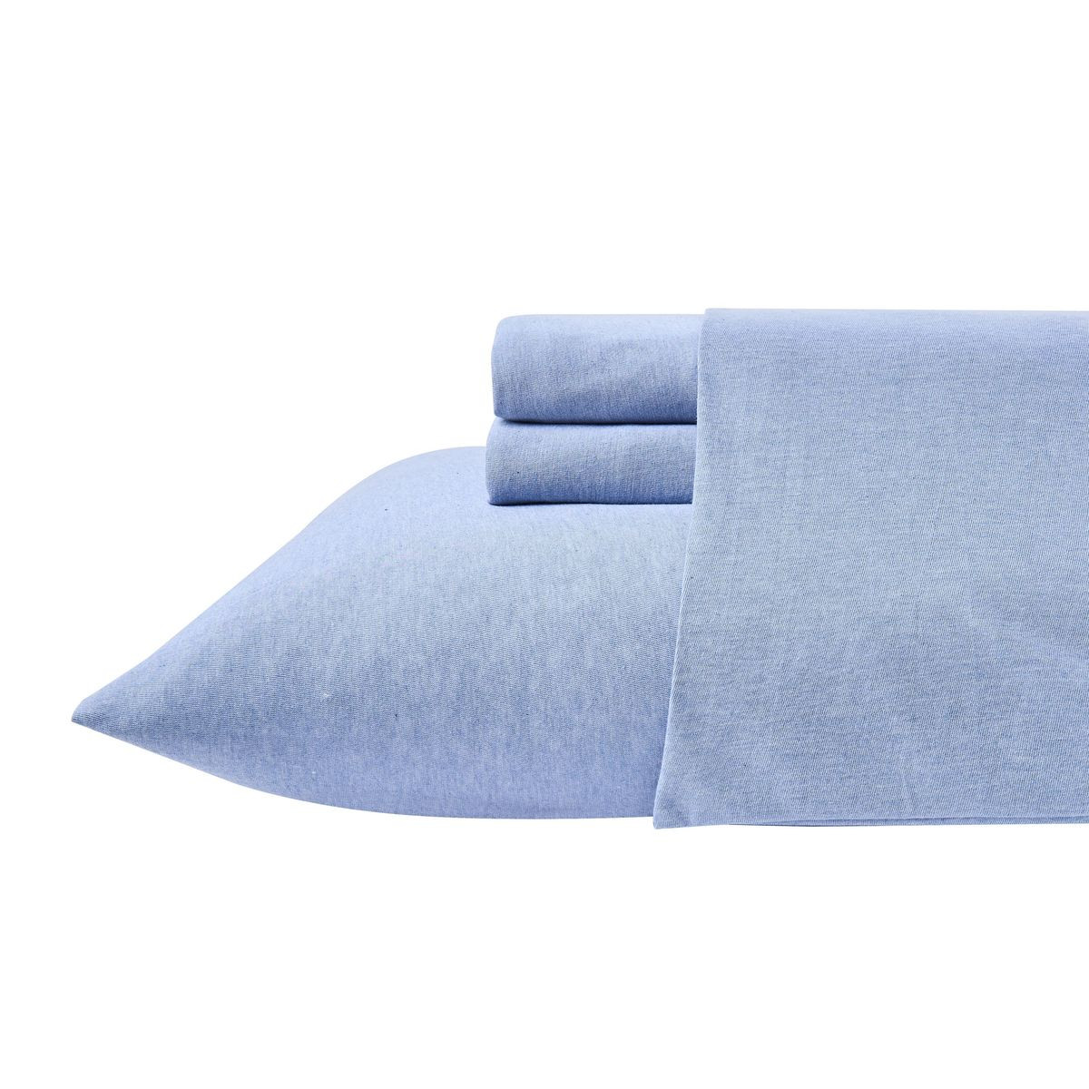 Kathy Ireland Heathered Jersey Knit Cotton Sheet Set (4 Pieces) product image