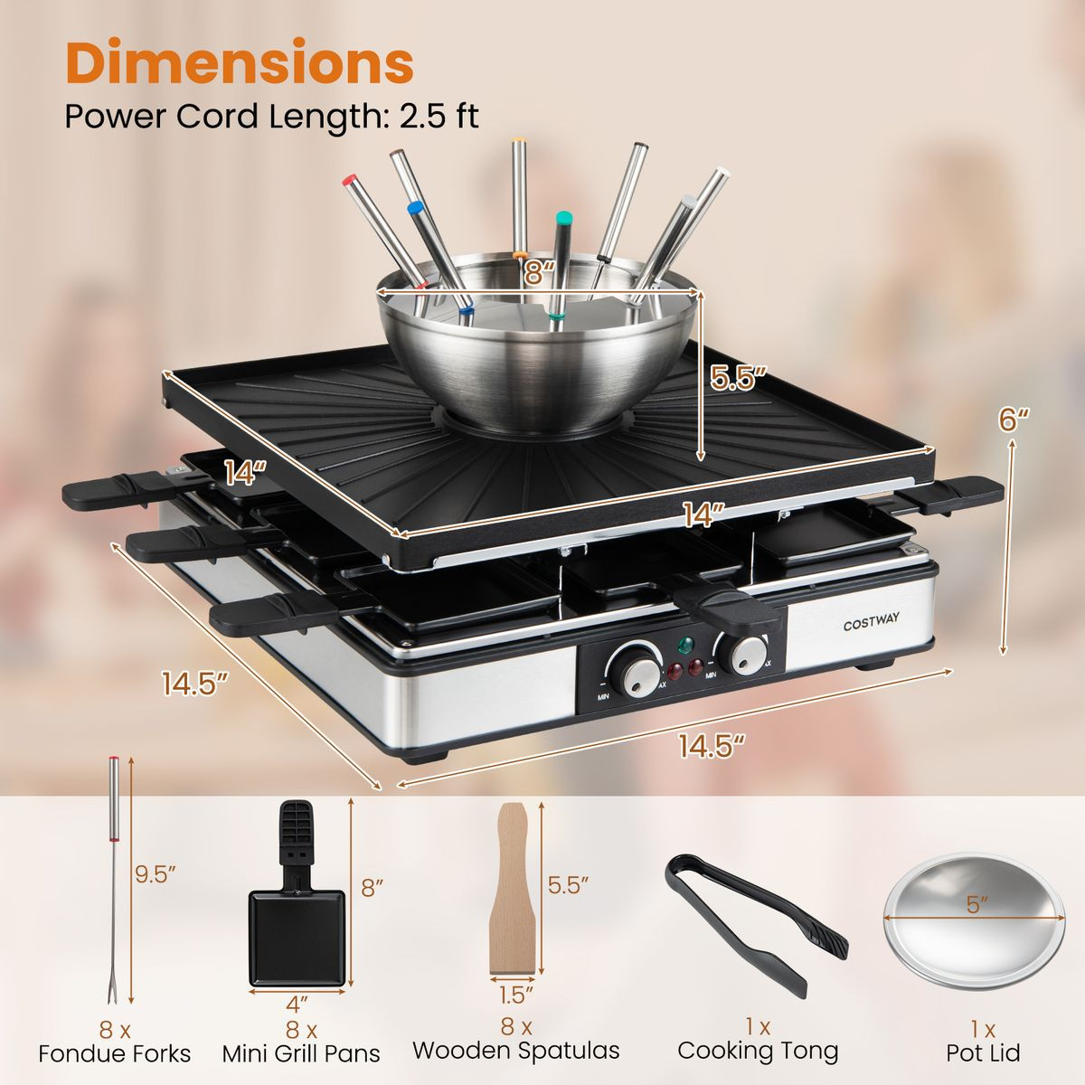 Electric BBQ Grill and Fondue Combo product image