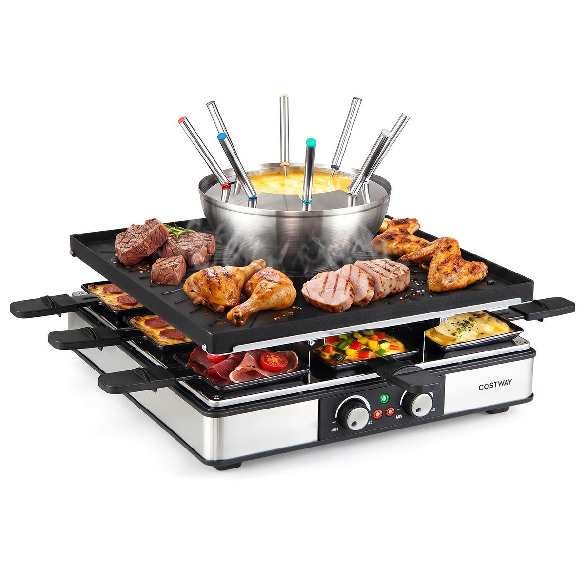 Electric BBQ Grill and Fondue Combo product image